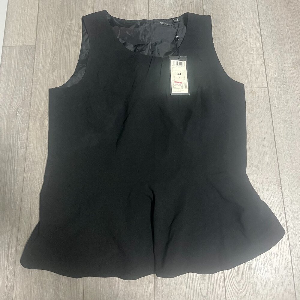 NWT Mexx Size 44 Black Sleeveless Top Blouse